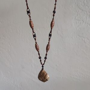 Elegant Brown Beaded Necklace